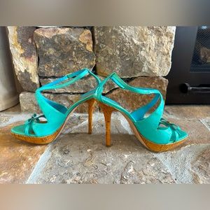 Christian Dior, Shiny Tiffany Blue Heels - 7.5/37.5